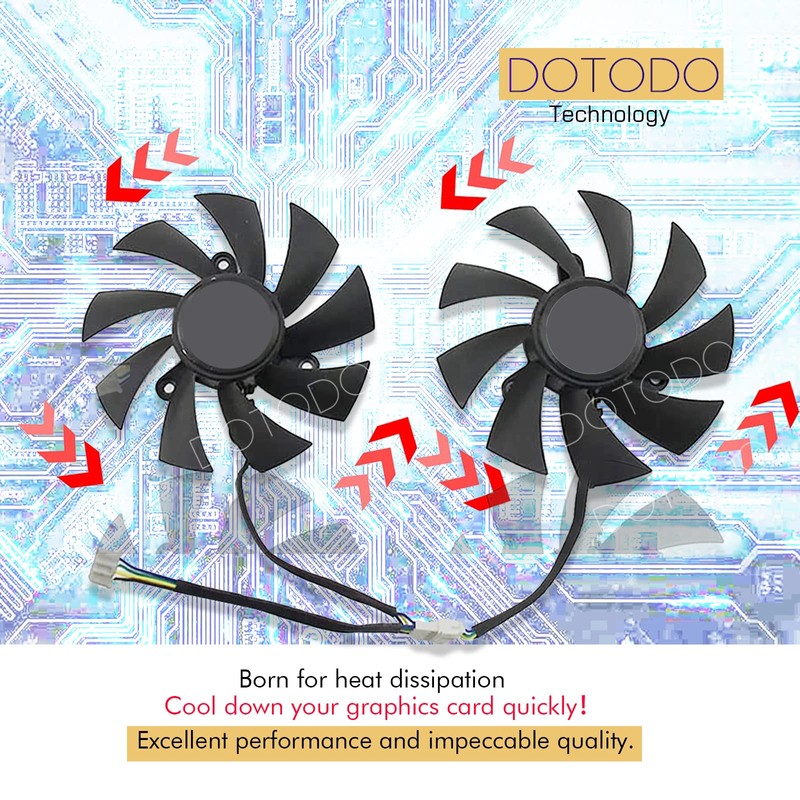 Dotodo 87 mm GA92A2H 0.35A Fan for Graphics Card Cooler