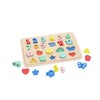 Petit Collage Multi-Language Numbers + Shapes + Colors Wooden Tray