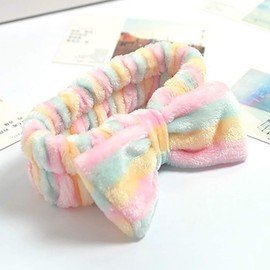 WHITE FANG ZA048 Hair Band, Elastic Hair Clip, Ribbon, Stylish, Cute, Fluffy, Face Wash, Loungewear, Size 01 (Multi)