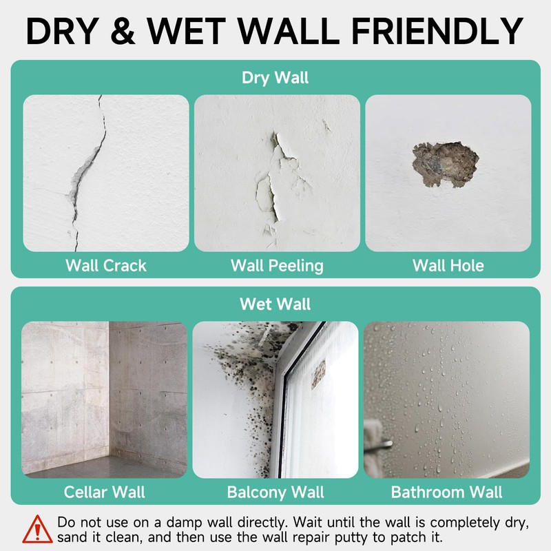 CARPOLY Drywall Repair Kit - 32 OZ Wall Spackle Paste