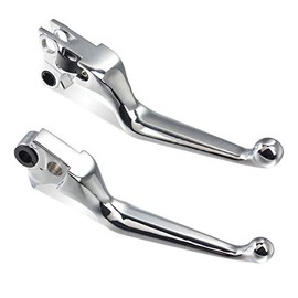 NTHREEAUTO Chrome Brake Clutch Lever Motorcycle Hand Levers Compatible with Harley Sportster 883 1200 Dyna Touring Road King Heritage Softail Fat Bob