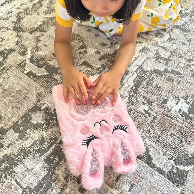 allydrew Plush Journal, A5 Lined Notebook Diary for Writing and