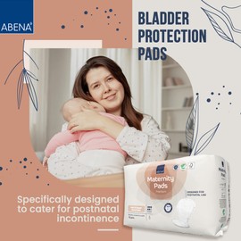 ABENA Premium Maternity Pads, Postpartum Essentials, Eco-Friendly After Birth, Extra Protection, Breathable and Skin Friendly Incontinence Pads Women, Sustainable Maternity Pads - 15PK