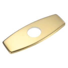M METERXITY Faucet Deck Plate, 6 Inch Hole Cover Deck Plate for Bathroom/Kitchen Sink, 304 Stainless Steel Escutcheon Faucet Plate [Brushed Gold]