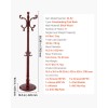 VEVOR Freestanding Coat Rack Wooden Coat Tree with Stable Large