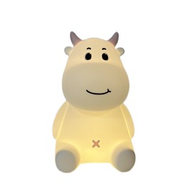 HomeCozi Cute Cow Night Light – XL Silicone Rechargeable Touch-Controlled Dimmable RGB Lamp with Adjustable Brightness & Multiple Color Modes – Ideal for Kids' Nursery, Bedroom, and Bedtime Décor