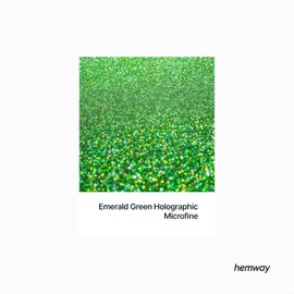 Hemway Premium Craft Glitter Shaker - Emerald Green Holographic | Microfine Metallic Flake Sequins for Resin & Epoxy Crafts | Craft Supplies for Tumblers, Festival, Face, Eye & Nail Art | 130 g