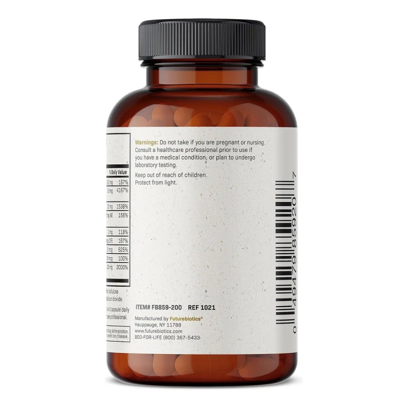 Complejo B + Vitamina C Con 200 Caps Futurebiotics Hecho