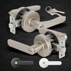 ANGE Door Handle & Cylinder Set for Bathroom Door Installation/Replacement ANGE-951 White