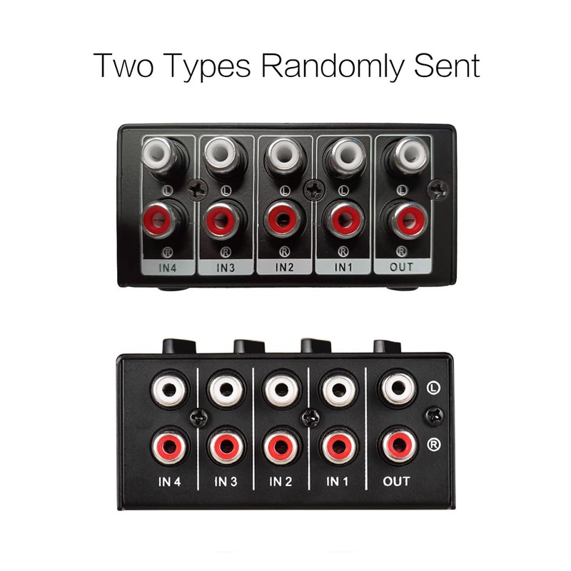 Stereo Mini Mixer, Mini Stereo Audio Mixer with 4-Channel RCA