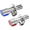 Set of 2 Stainless Steel Angle Valve Sink Wall Connection