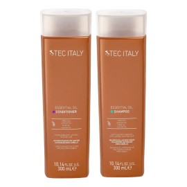 Kit Shampoo Essential Oil Y Acondicionador Essential Oil Para Fortalecer el Cabello Tec Italy Essential Oil 300 Ml