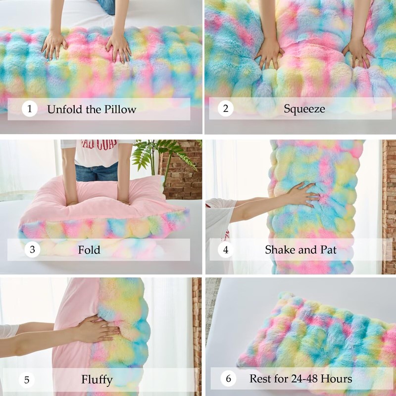 Cozy Plush Fluffy Body Pillow,Full Body Pillows for Adults,20X54 Inches