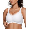 OEAK Womens Wireless Bras V Mesh Comfortable Bralette Supportive Tshirt