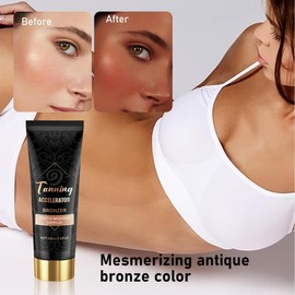 Schnelleres Bräunungscreme & Bräunungsbeschleuniger - Natürliche Bräune, Langanhaltend Gleichmäßiger Teint, Tiefenfeuchtung für Seidige Haut, Ideal für Solarium und Draußen, Bräunungstropfen