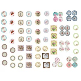 Unbranded Dollhouse Miniature Decals 1:12 Scale Plates