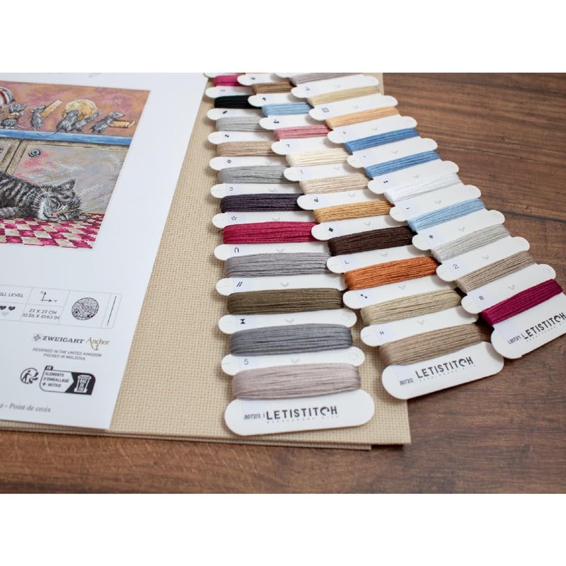 Counted Cross Stitch Kit When the Cat Sleeps