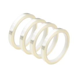 DIAO79NI 4 Rolls 5mm (0.195in) X 30m (100ft) Heat Tape (Clear),Adhesive Heat Resistant/Transfer Tape, Heat Vinyl Thermal Sublimation Press Tape,No Residue,Electronics,Soldering,Circuit Board