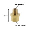 VGOL 4Pcs 1/8inch Male to 1/4inch Female BSP Brass Adapters