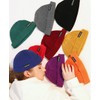 Clakllie Classic Rib Knitted Cap Rolled Cuff Beanie Harbour Hat