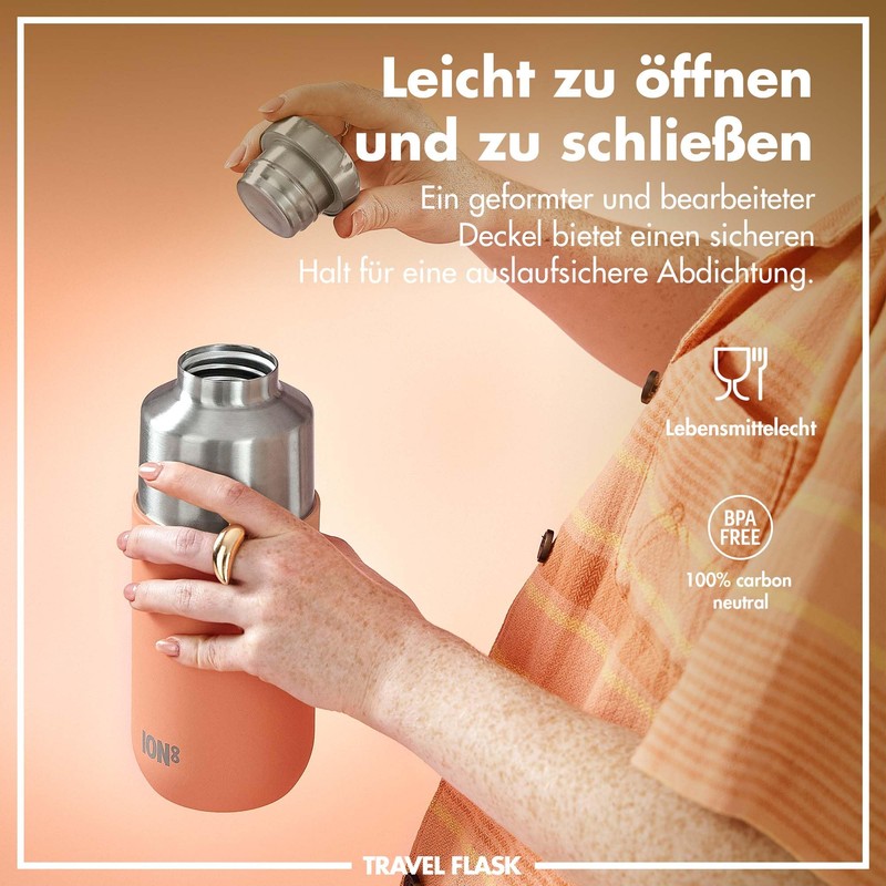 ION8 Vacuum Insulated ThermoShield Bottle for Hot or Cold Drinks,