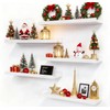 RICHER HOUSE 5 Set White Floating Shelves, Wall Mounted Shelves