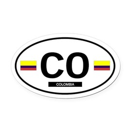 CafePress COLOMBIA Oval Car Magnet, Euro Oval Bumper Magnet