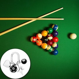 PLwelth 8 Ball Keychain Star Keyring Funny Dice Keychain for Women Men Creative Billiard Keyring Cute Y2k Aesthetic Accessories for Car Keys Backpack Wallet Pool Player Gifts for Him Stocking Stuffers