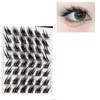 single cluster foxeye effect handmade natural false eyelashes makeup eyelashes