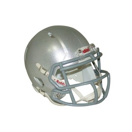 Silver Blank Riddell Revolution Speed Mini Football Helmet (Decorative Mini Helmet - NOT Wearable - Does NOT FIT Any Human Head)