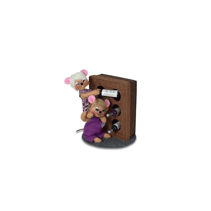 Annalee Wine Cellar Mice, 3 inch Collectible Figurine