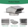 LTSEAME 6 Inch Stainless Steel Roof Vent Cap,Bathroom Exhaust Roof