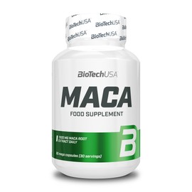 BioTechUSA Maca Natural Superfood Capsules with Maca Root Extract Source of Phytonutrients, Amino Acids and Minerals 60 Mega Capsules
