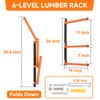 4 Pack Lumber Rack Wall Mount, Heavy Duty Wood Storage