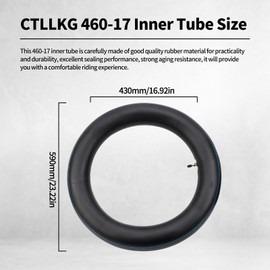 CTLLKG 460-17 130/80-17 Tire Inner Tube Heavy duty inner tube for 140/80-17, 130/70-17, 140/70-17, KLR250 1985-2005,KL250 1980-2001, XL350R 1984-1985, XT250 1980-1984 With TR4 straight stem (2 Pack)