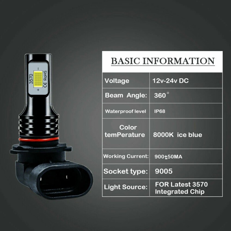 SHENKENUO For Tahoe 2007-2014 - 6X 8000K LED Headlights Fog