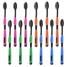 Ultra Soft Bristle Manual Toothbrushes for Sensitive Teeth Deep Clean Individually Wrapped 12pcs (Random Color)