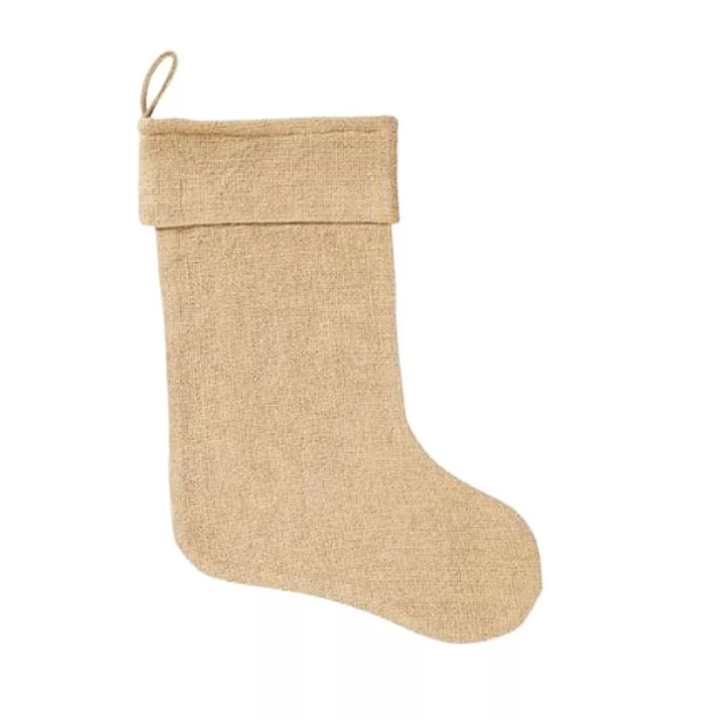 Mojeska Christmas Decoration Stocking Burlap Natural Jute Wall Hanging Sale!