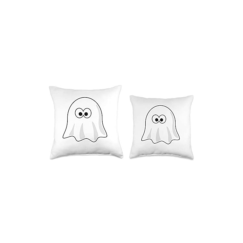 Cute Ghost Throw Pillow, 18x18, Multicolor