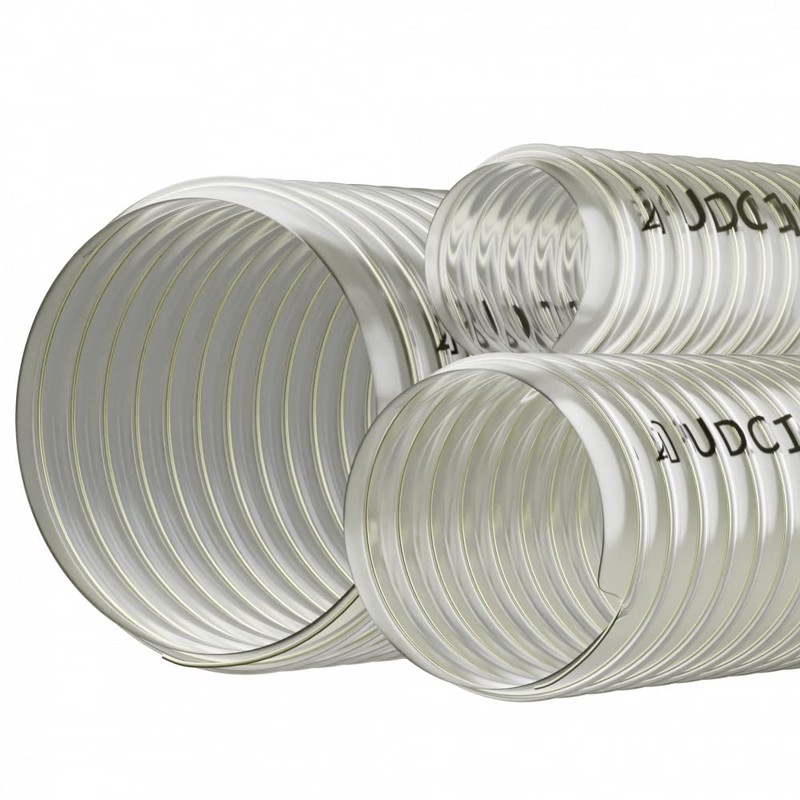 50mm Diameter Flexible Polyurethane Ducting Dust & Fume Extraction, Woodworking