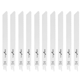 Bestgle 10 Pieces Reciprocating Saw Blade Set, 225mm 14TPI Bi-Metal Cobalt Sabre Saw Blades for Metal Cutting S1122B