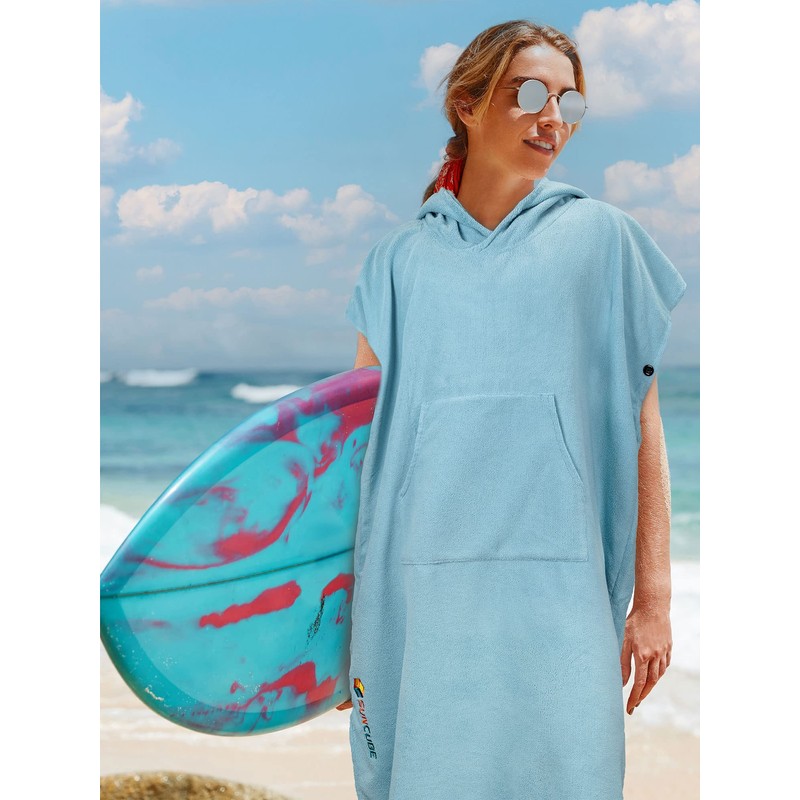 Sun Cube Surf Poncho Changing Robe with Hood, Thick Quick