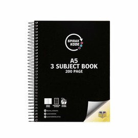 Spirax Kode 961 A5 3-Subject Notebook 200Pg