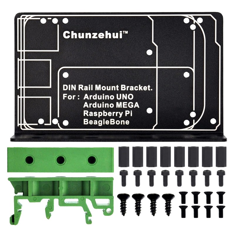 DIN Rail Mount Bracket for Raspberry Pi 1A+ 1B+ 2B