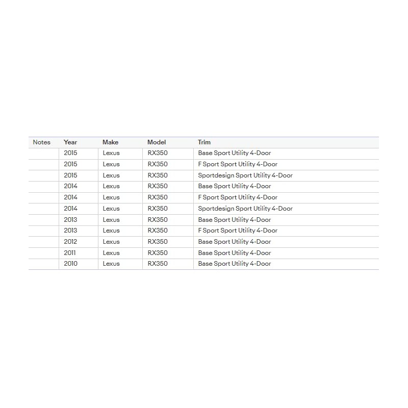 LEXUS OEM FACTORY WIPER BLADE SET RX350