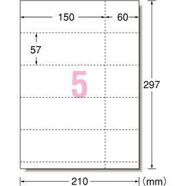 エーワン マルチカード 5面 チケットカード 10枚 51139