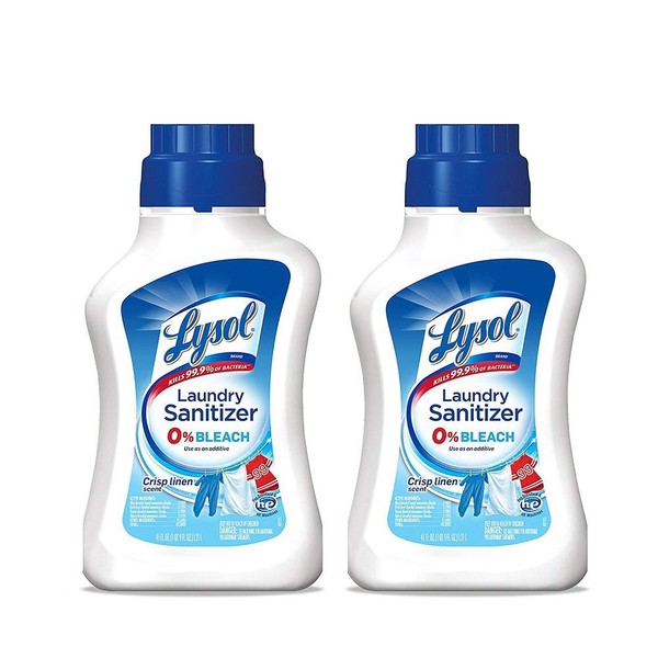 Lysol Laundry NPALj Sanitizer Additive, Crisp Linen, 41 Ounce (2 Pack)