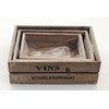 Decorative Wooden Wine Boxes, Set of 3