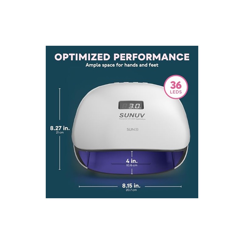 SunUV UV Lamp for Gel Nails LED Nail Dryer with