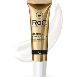 RoC Retinol Correxion Deep Wrinkle Anti-Aging Crema De Noche, Hidratante Facial Diario Con Manteca De Karité, Ácido Glicólico Y Escualeno, Tratamiento Para El Cuidado De La Piel,